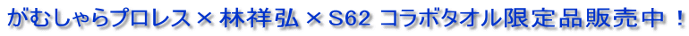 がむしゃらプロレス×林祥弘×S62 コラボタオル限定品販売中！